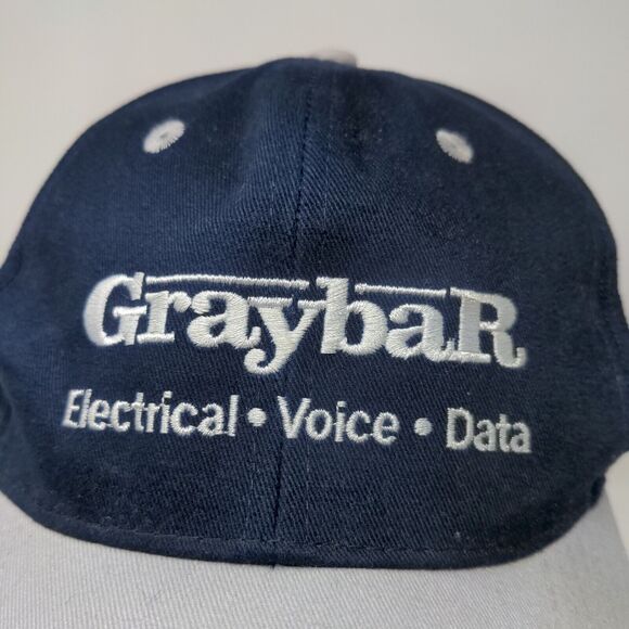 GrayBar Men's Snapback Hat Blue Gray Size OSFA Embroidered Logo Cotton - Picture 4 of 12